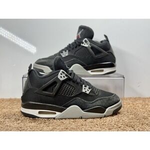 Size 7Y - Air Jordan 4 Retro SE Mid Black Canvas (DV0553-006) Sneakers Shoes